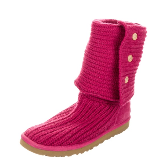 UGG Shoes - UGG Classic Cardy Knit Boot in Pink